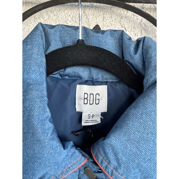 BDG Effie Trucker Jacket - Size Small - Blue/ Orange - Picture 5 of 11